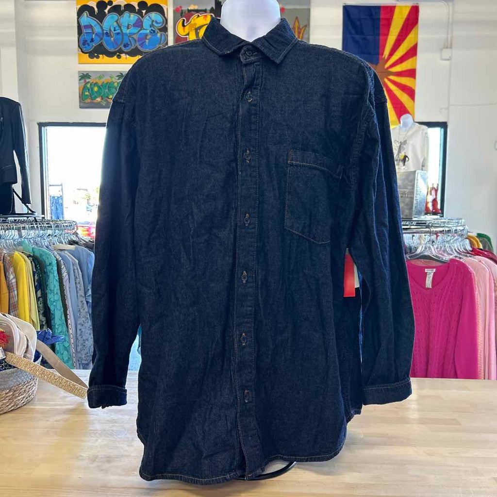 Mode Of One Size XL Blue New MENS Long Sleeve Shirt