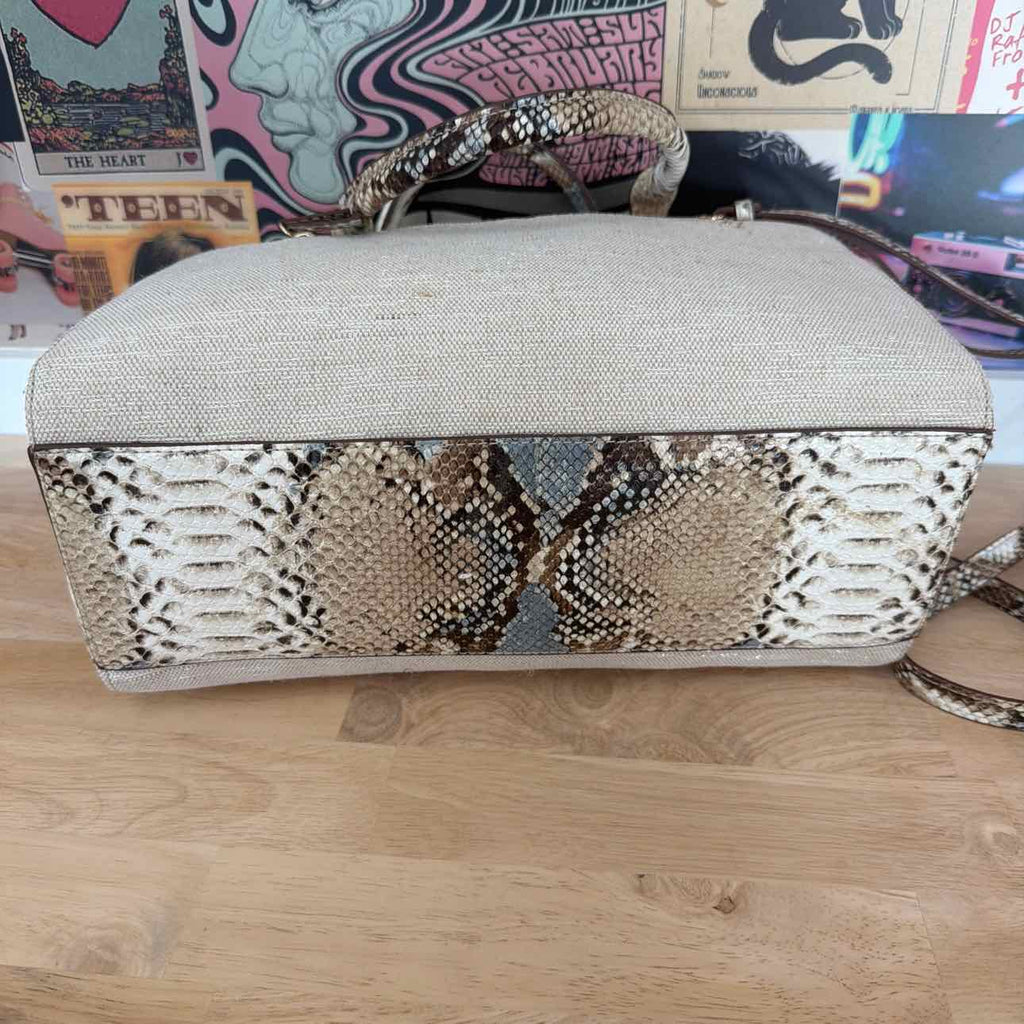 Anne Klein Tan Canvas Purse
