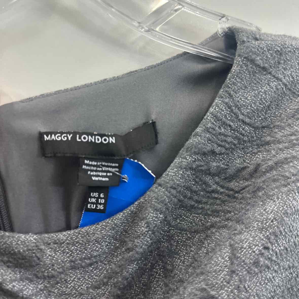 Maggy London Size 6 Gray Dress