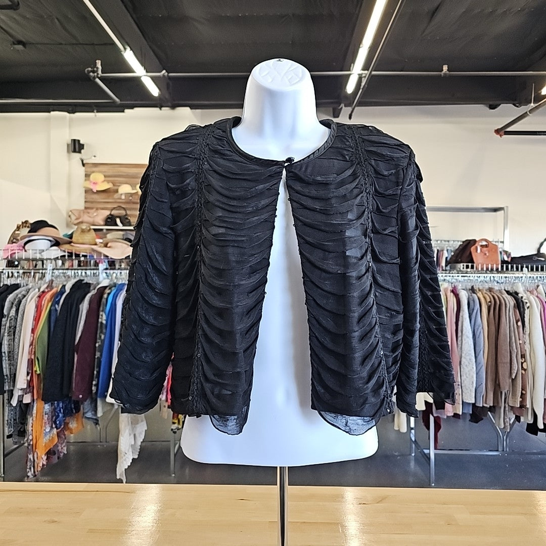 R&M Richards Size S Black Cardigan