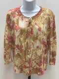 Talbots Size M Tan Preloved Cardigan