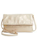 Style & Co Whipstitch East West Flap Crossbody - Mtl Gold