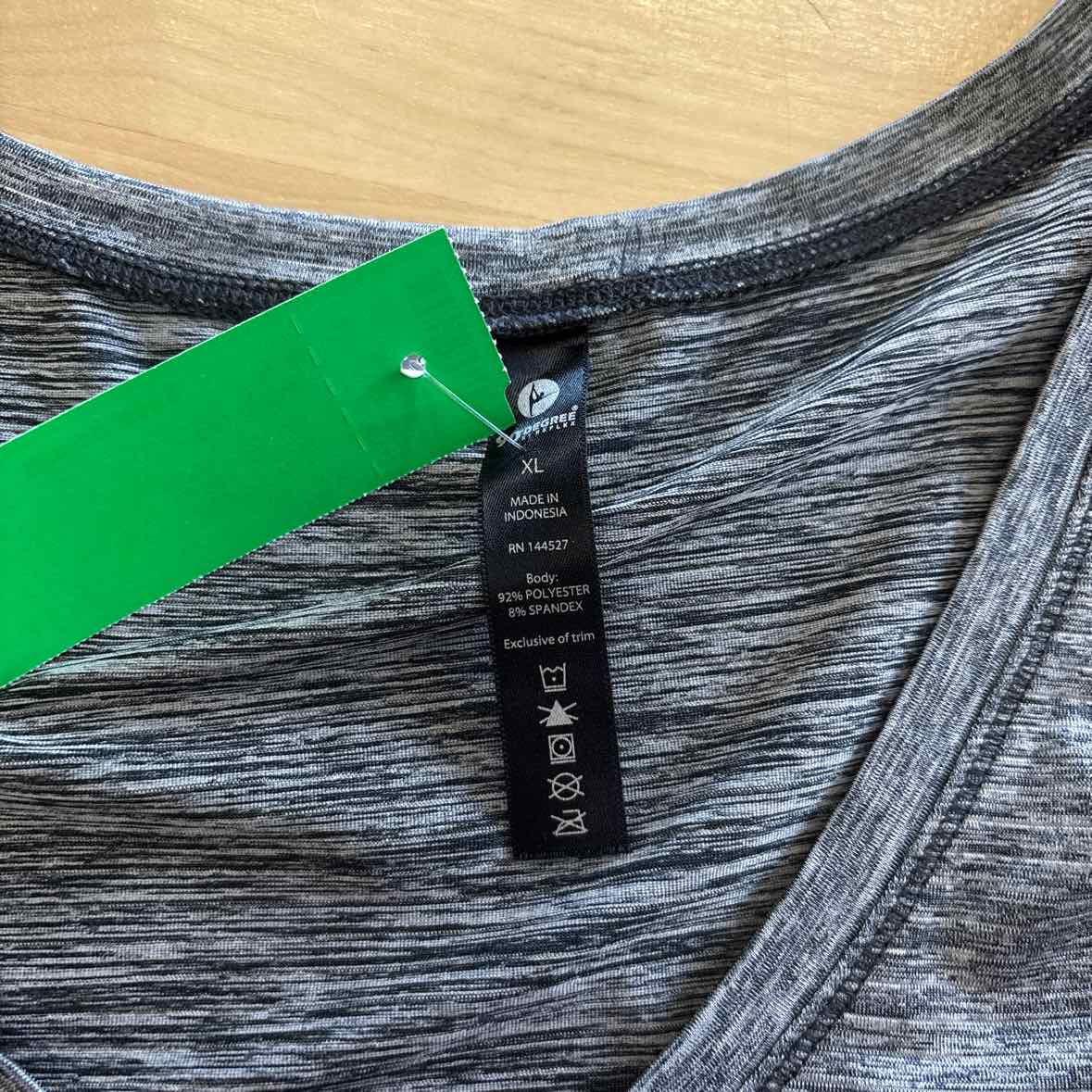 90 degree Size XL Gray Athletic Tee