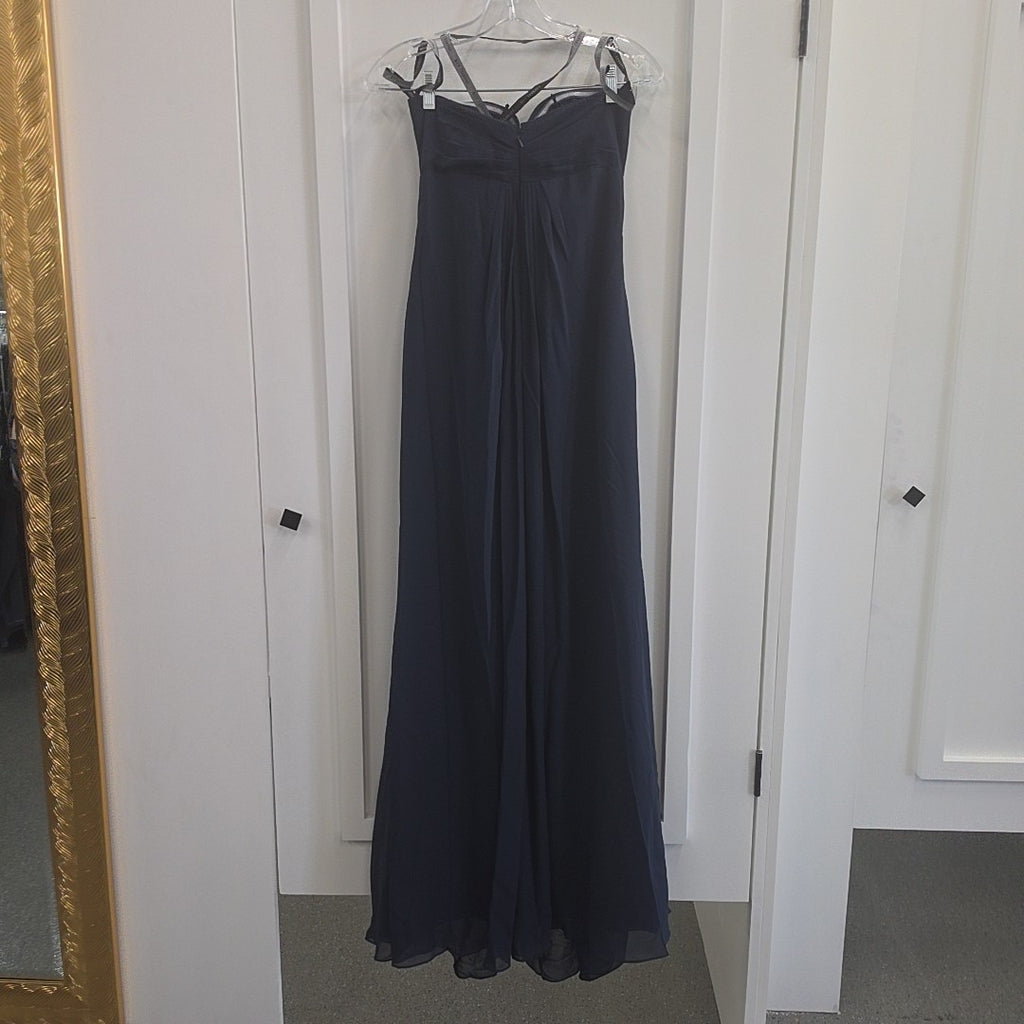 Bill Levkoff Size 6 Navy Preloved Formal Dress