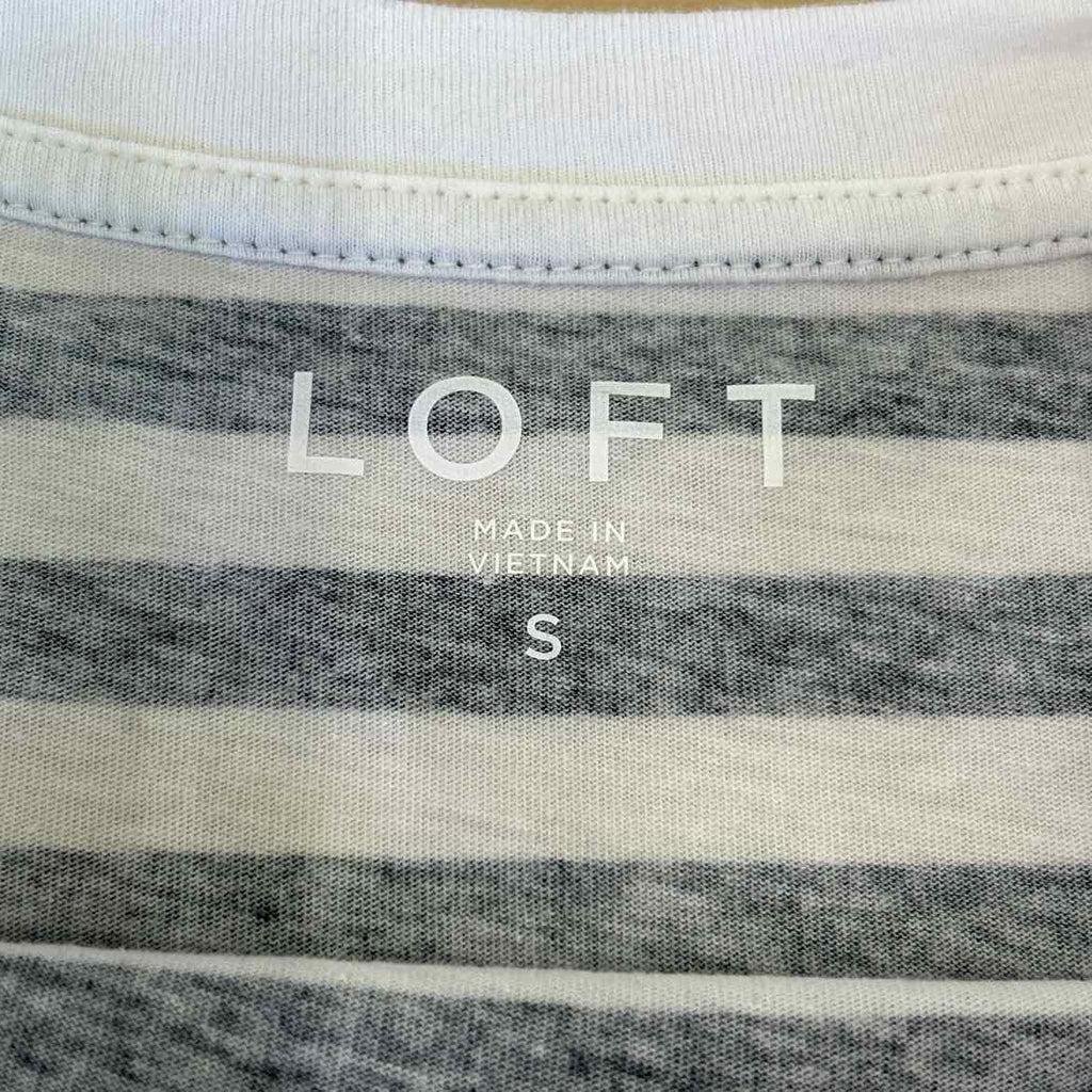 Loft Size S BLACK & WHITE Long Sleeve