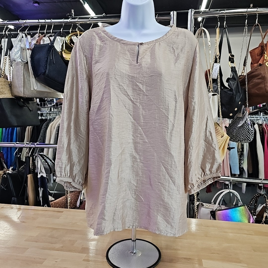 Chico's Size 2 (L) Champagne Blouse