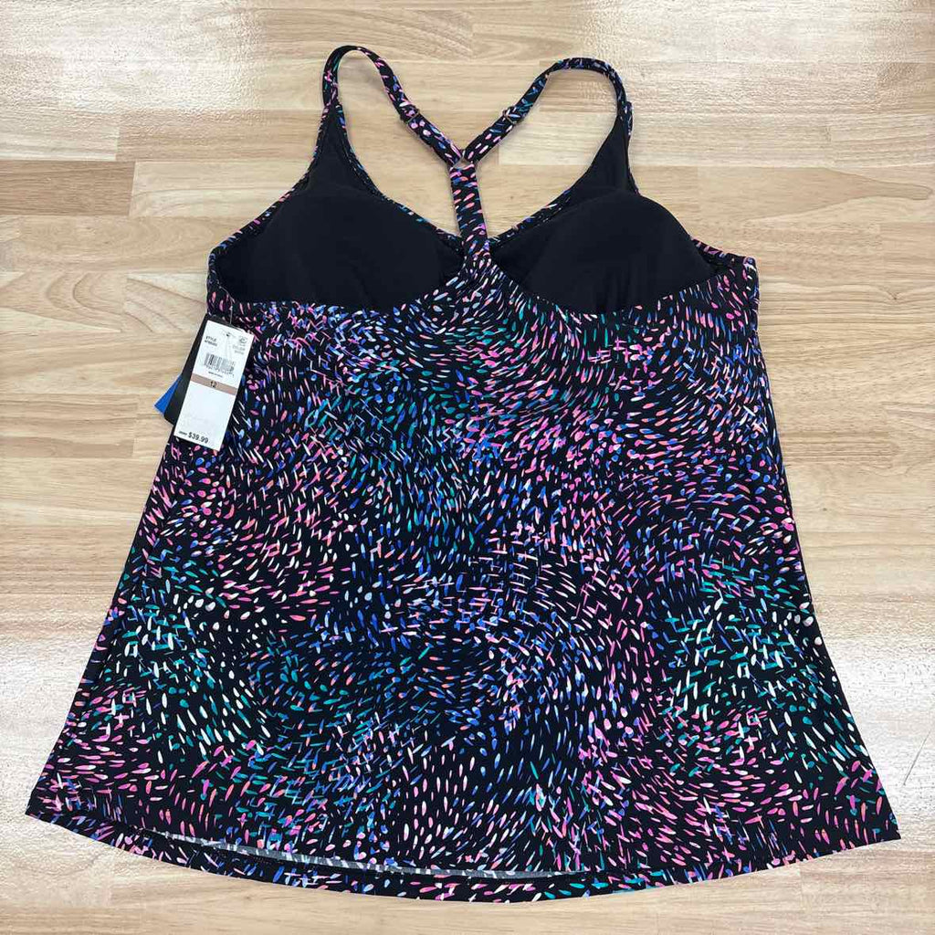 Island Escape Women's Printed Racerback Underwire Tankini Top