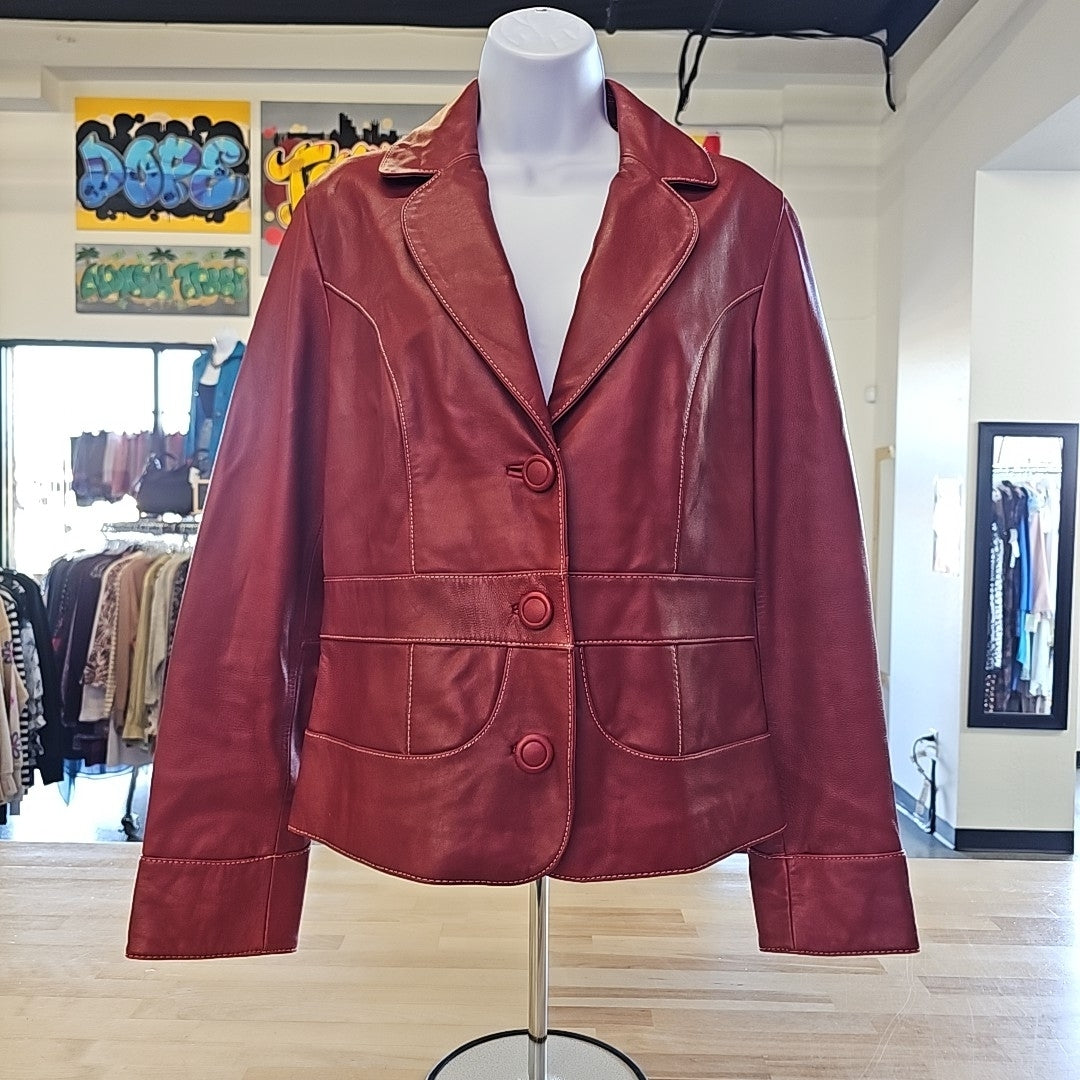 Wilsons Leather Size M Red Used leather jacket