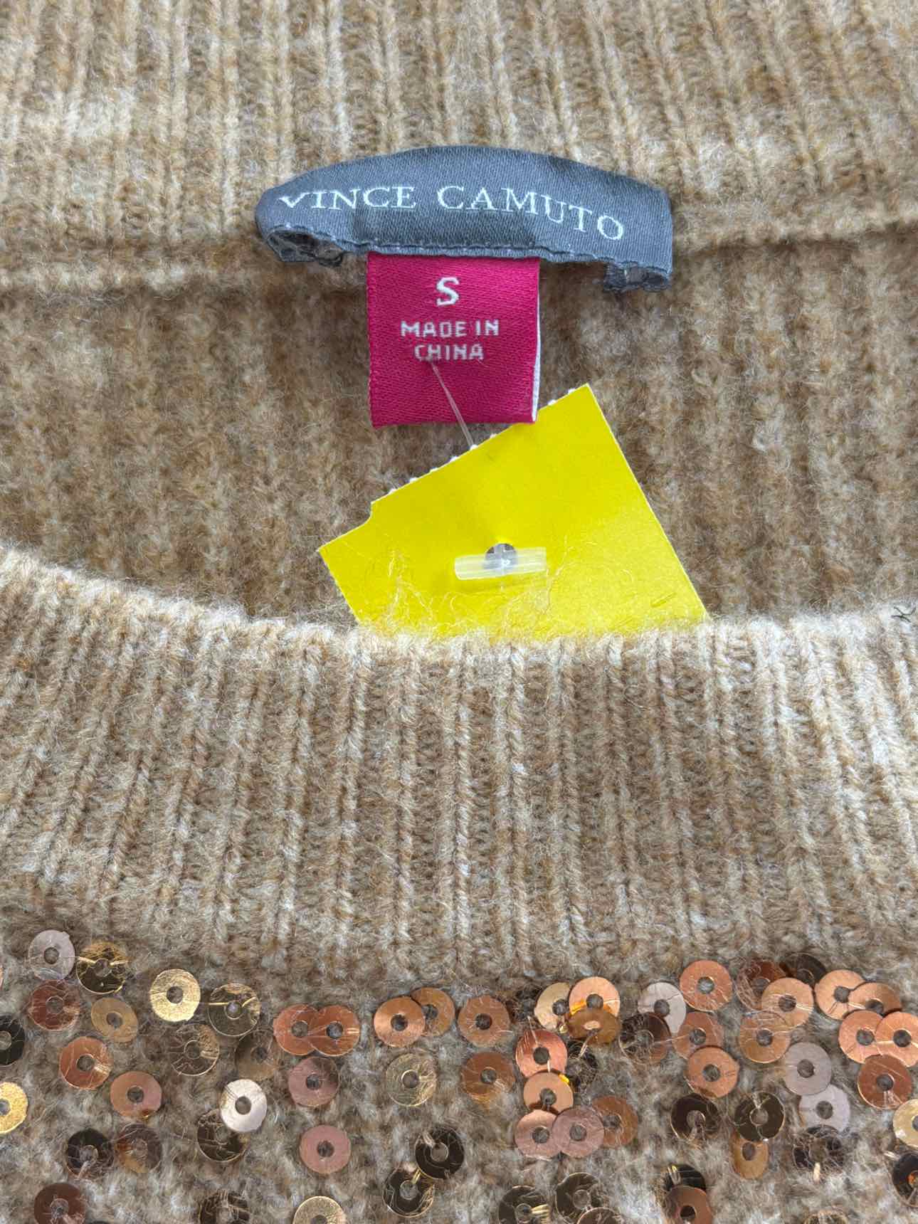 Vince Camuto Size S Beige Sweater