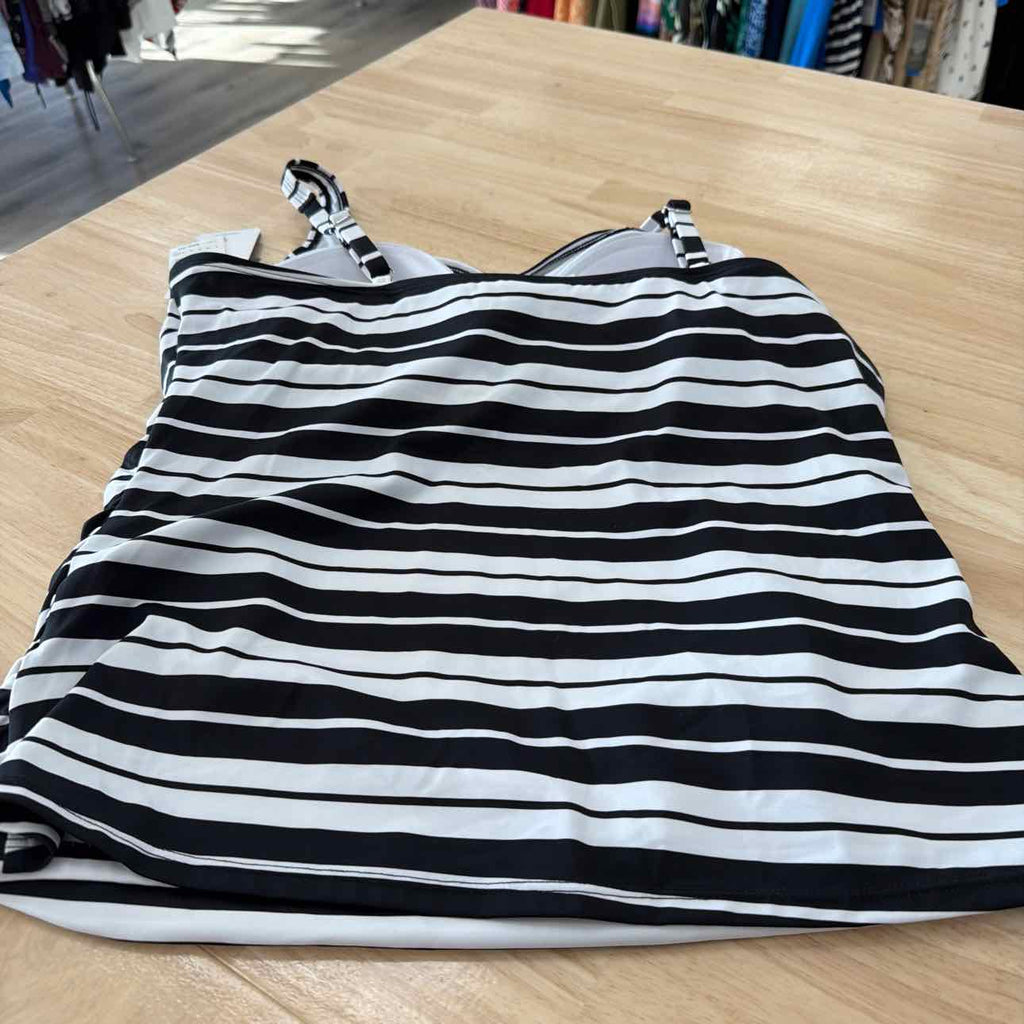Swim Solutions Women's Striped Tankini Top