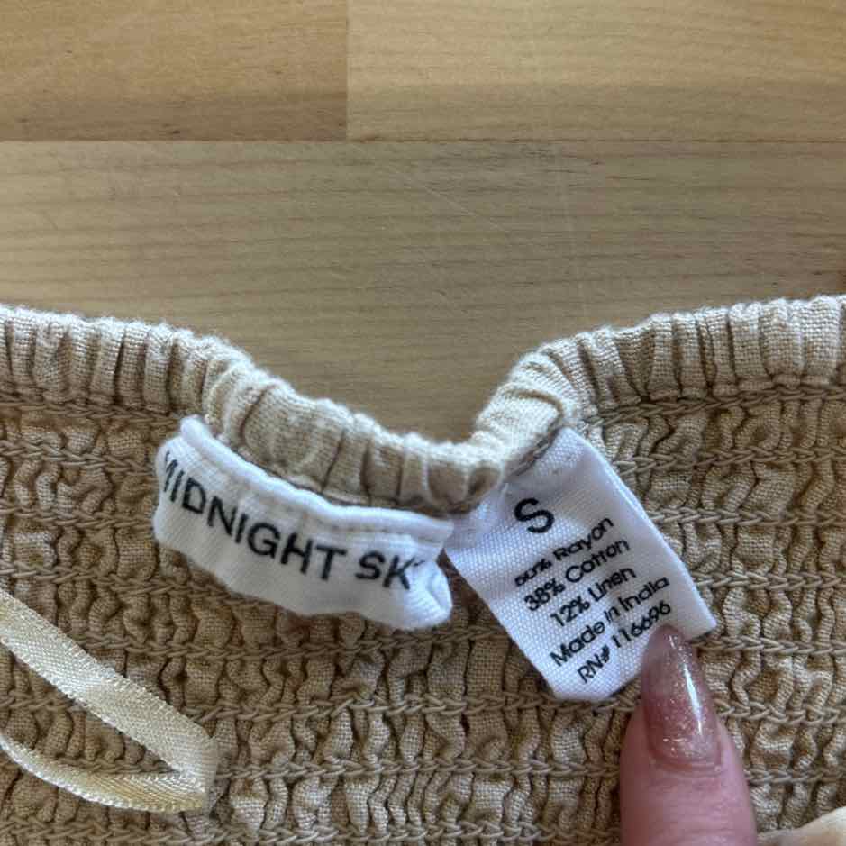 midnight sky Size S Tan Preloved T-Shirt SS