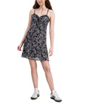 Hippie Rose Juniors' Mesh Mini Dress - Black Floral