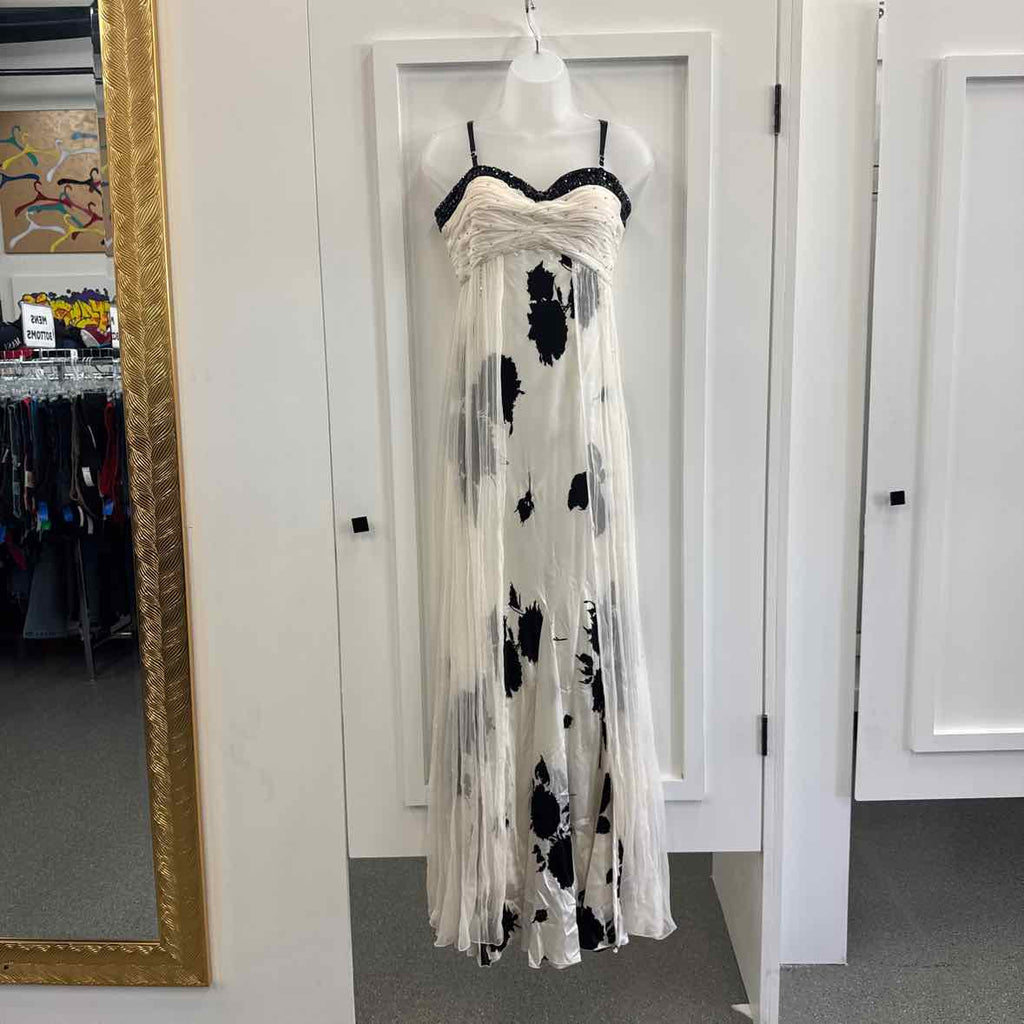 Nina Austin Size M White & Black Dress
