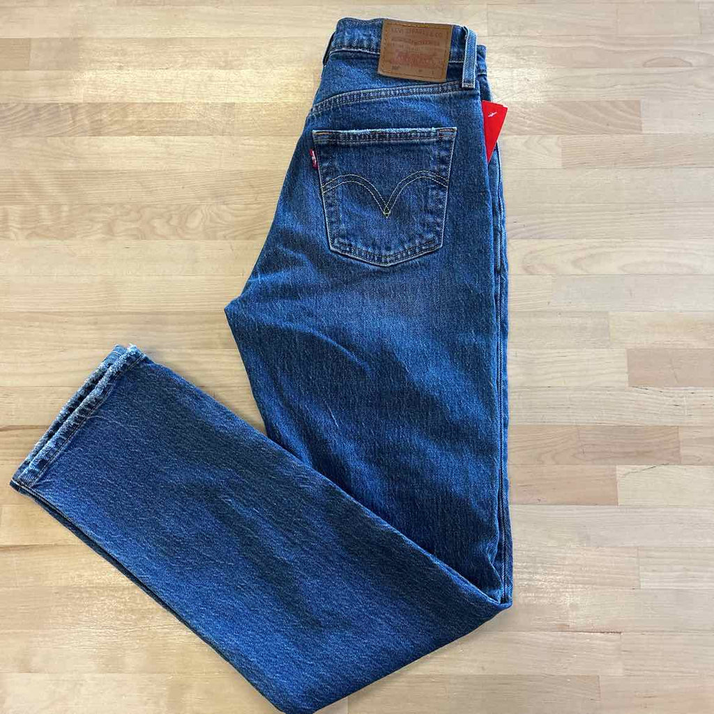 Levi's Size 23 Blue Preloved 501 Button Fly Jeans