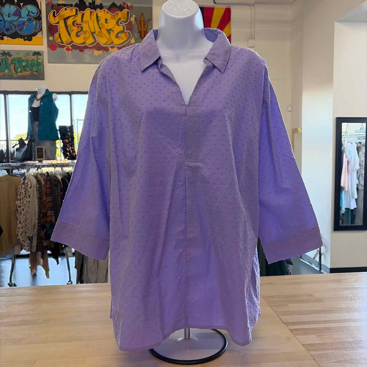 lee Size XL Purple Used Blouse