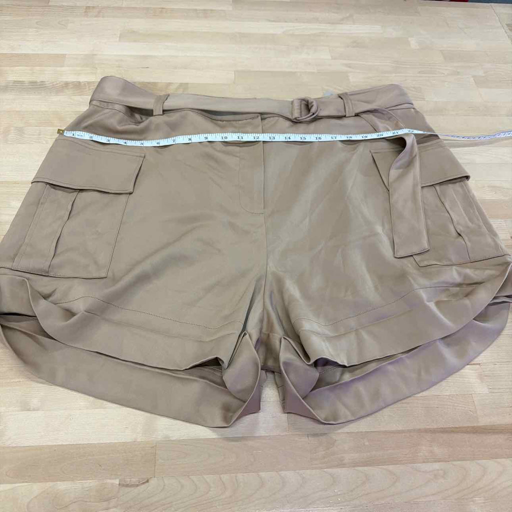 INC Jeannie Mai Size 20W Beige Utility Shorts NWT