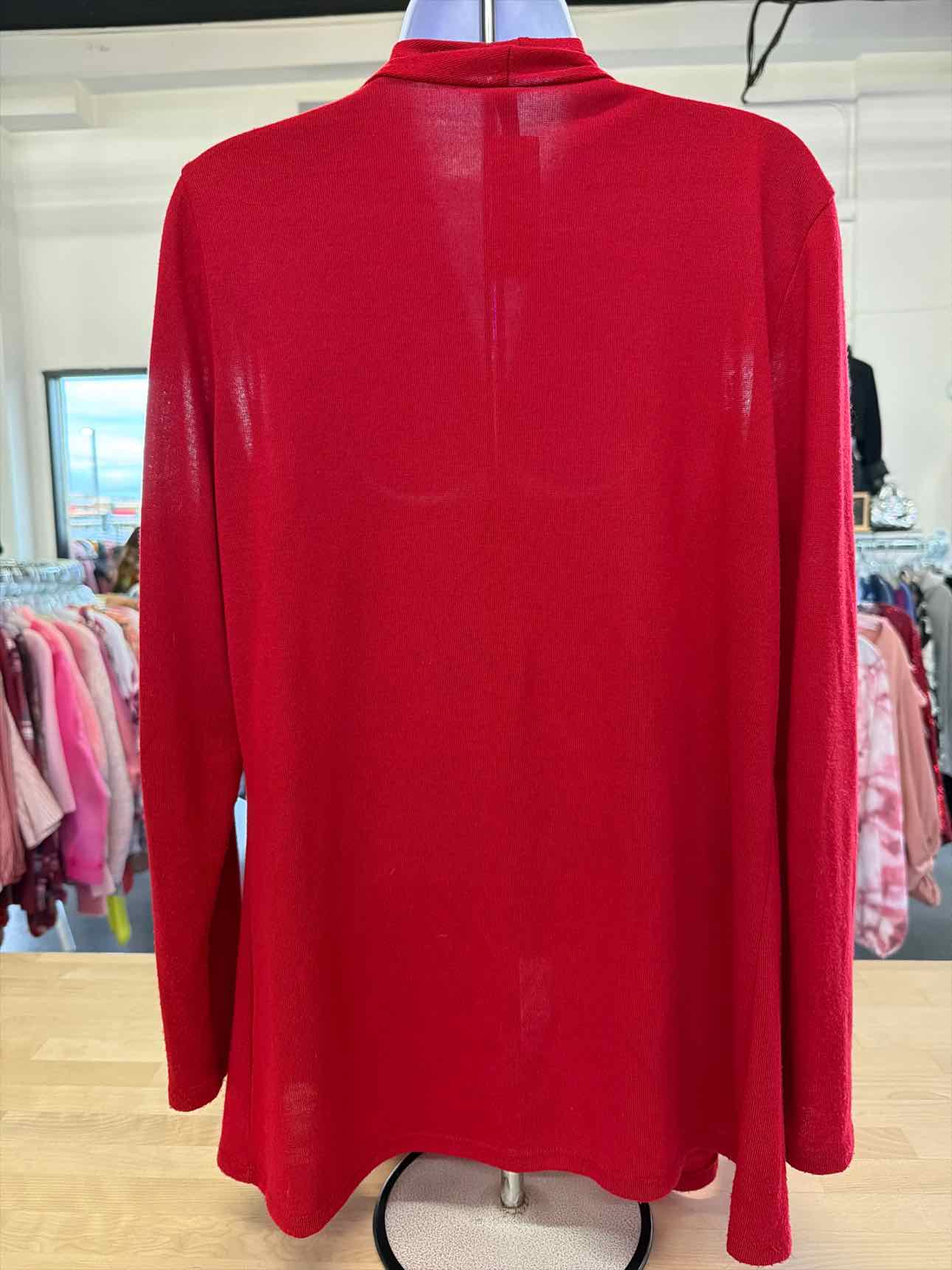 Rags&Couture Size L Red Cardigan