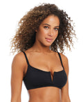Bar III Size M Pucker up V-Wire Bralette Bikini Top