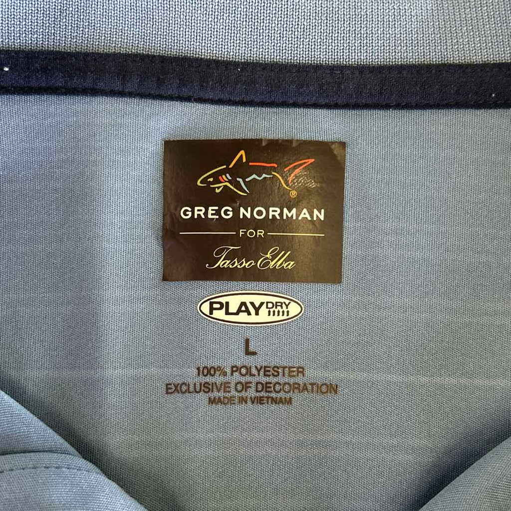 Greg Norman Size L Blue Preloved MENS Polo