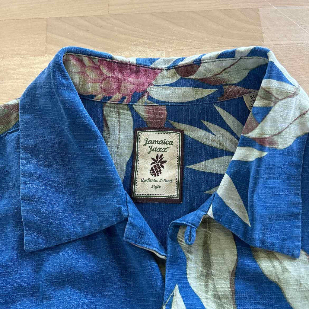 Jamaica Jaxx Size M Blue Preloved MENS Button Down Shirt