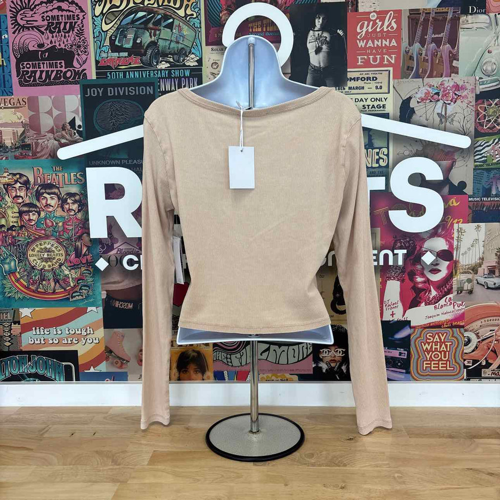 Jessica Simpson Size M Pink Ribbed New Button Down LS