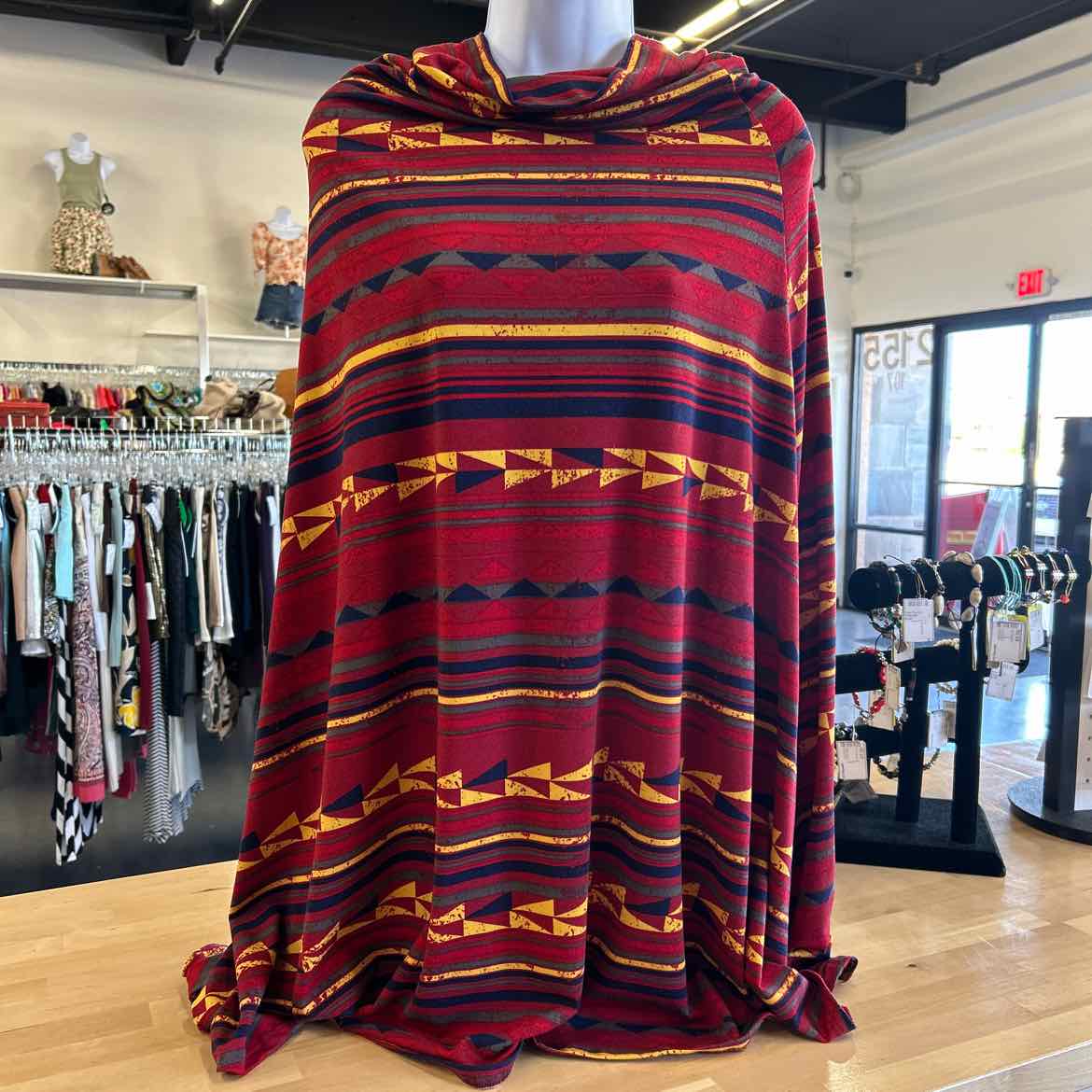 LulaRoe Size XXS Red Poncho