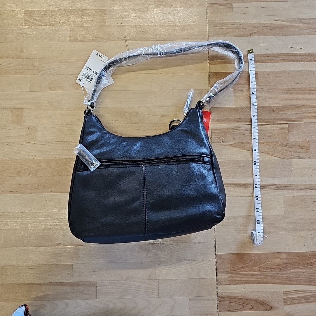 Giani Bernini Nappa Leather Hobo Bag - Black/Silver