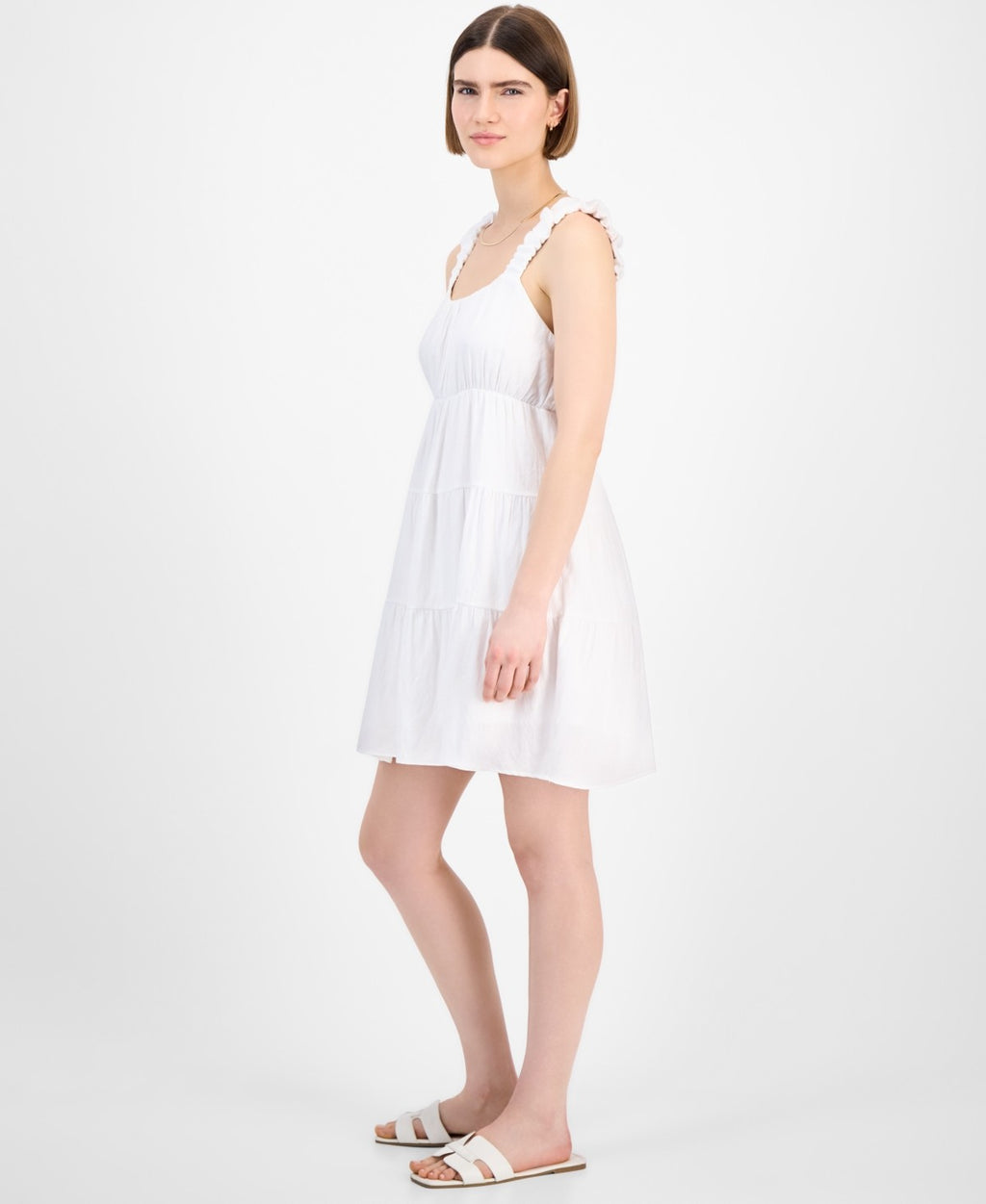 pink rose Size L White New Dress