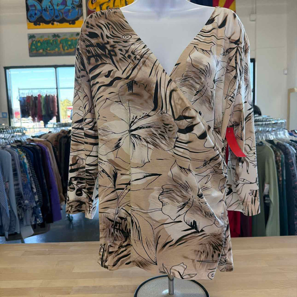 Coldwater Creek Size L Tan Preloved Blouse
