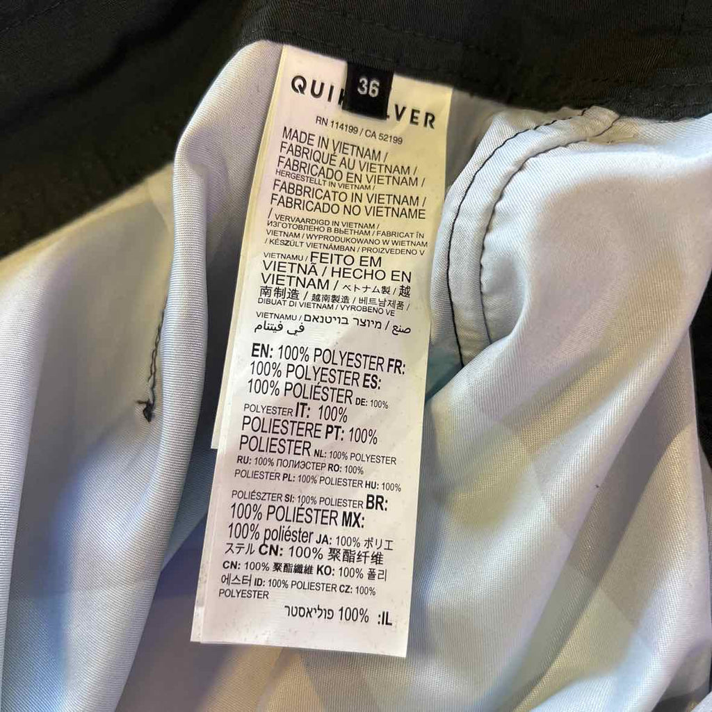 Quicksilver Size 36 Gray MENS Swimwear