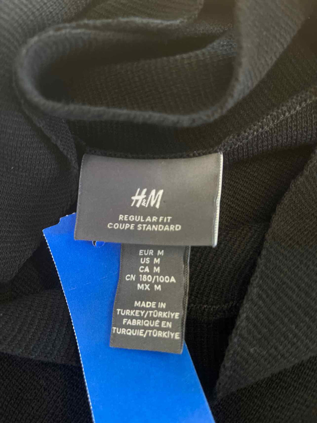 H&M Size M Black Preloved MENS Polo