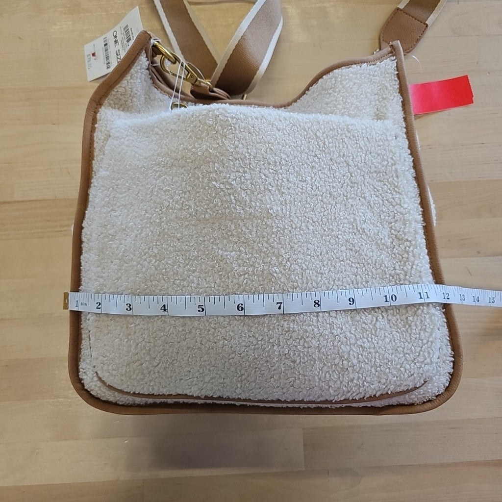 Style & Co Whipstitch Medium Crossbody - Sherpa
