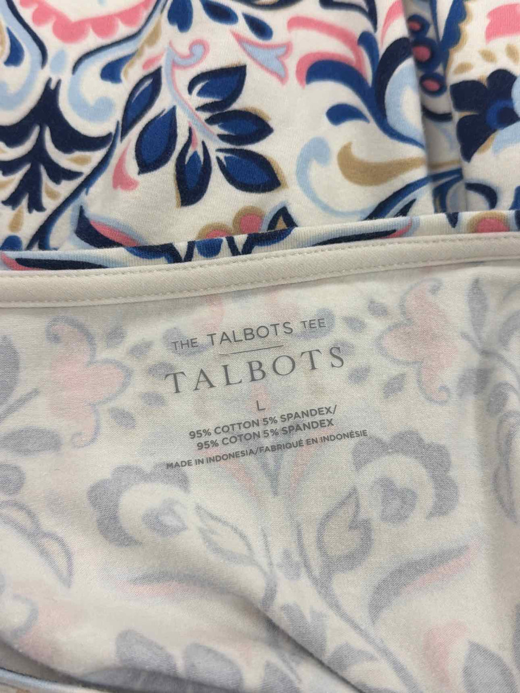 Talbots Size L White Preloved T-Shirt SS