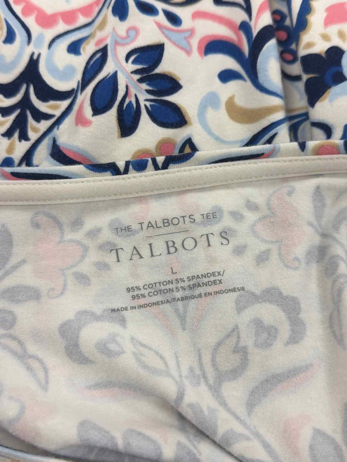 Talbots Size L White Preloved T-Shirt SS