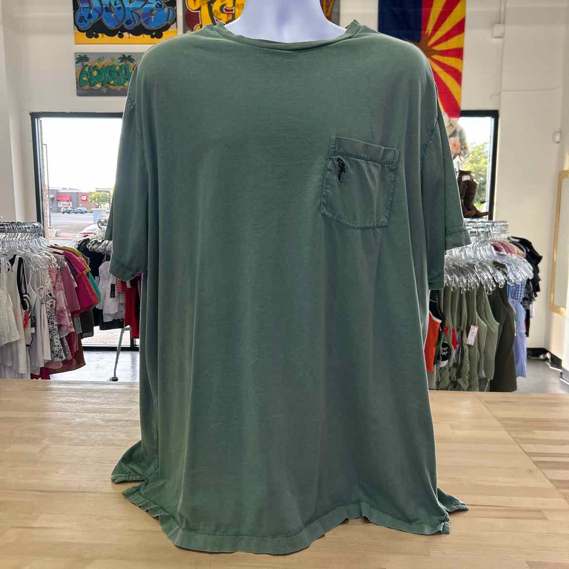 Caribbean Size 3XLT Green Preloved MENS T-shirt
