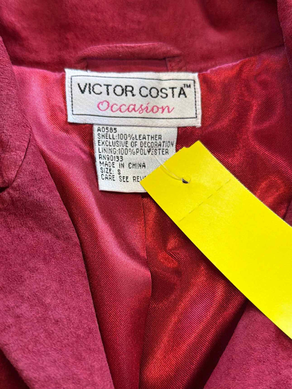 Victor Cosa Size S Red Jacket