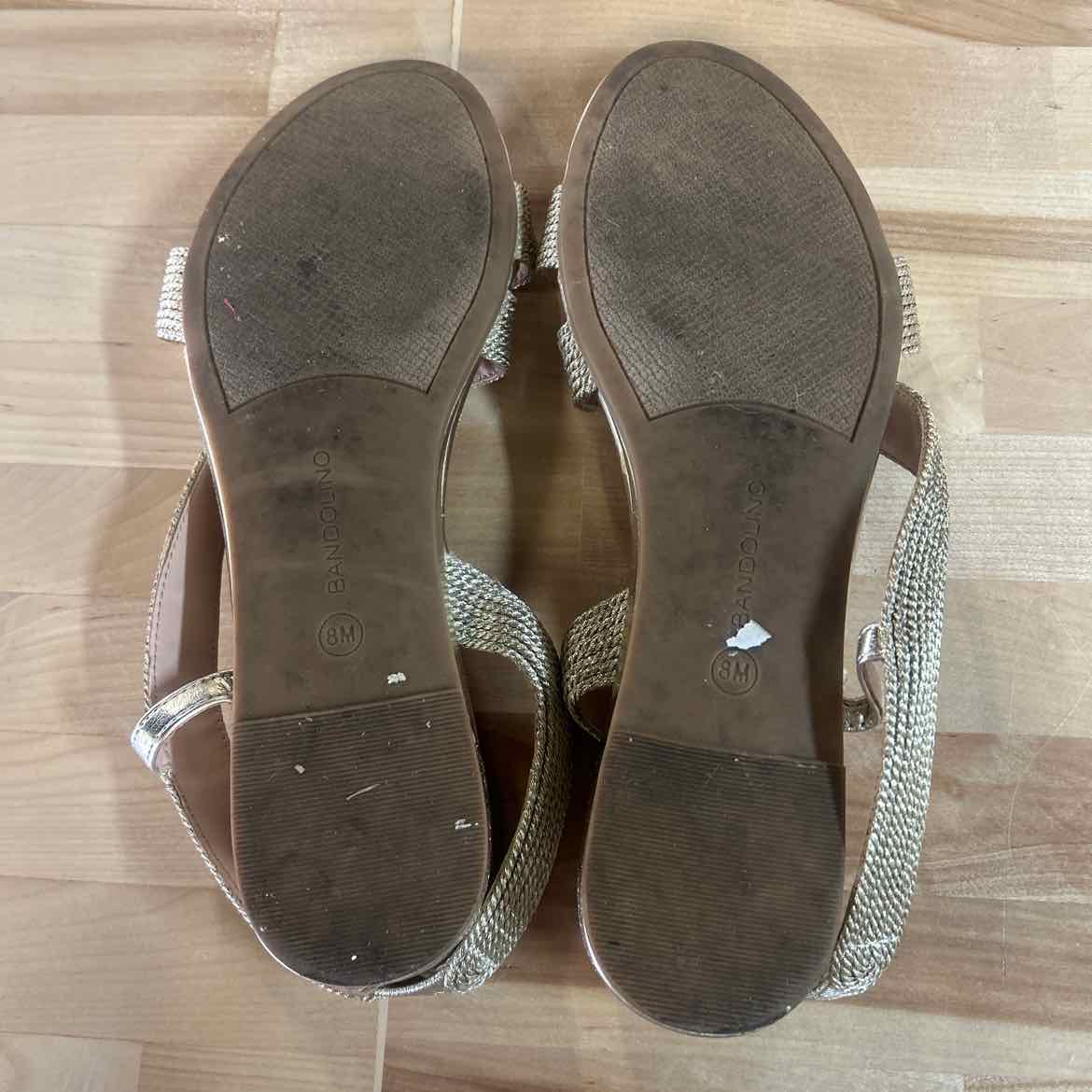 Bandolino Size 8 Gold Preloved Sandals