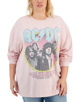 ACDC Size 2X Ac/Dc Graphic Sweatshirt - Pink