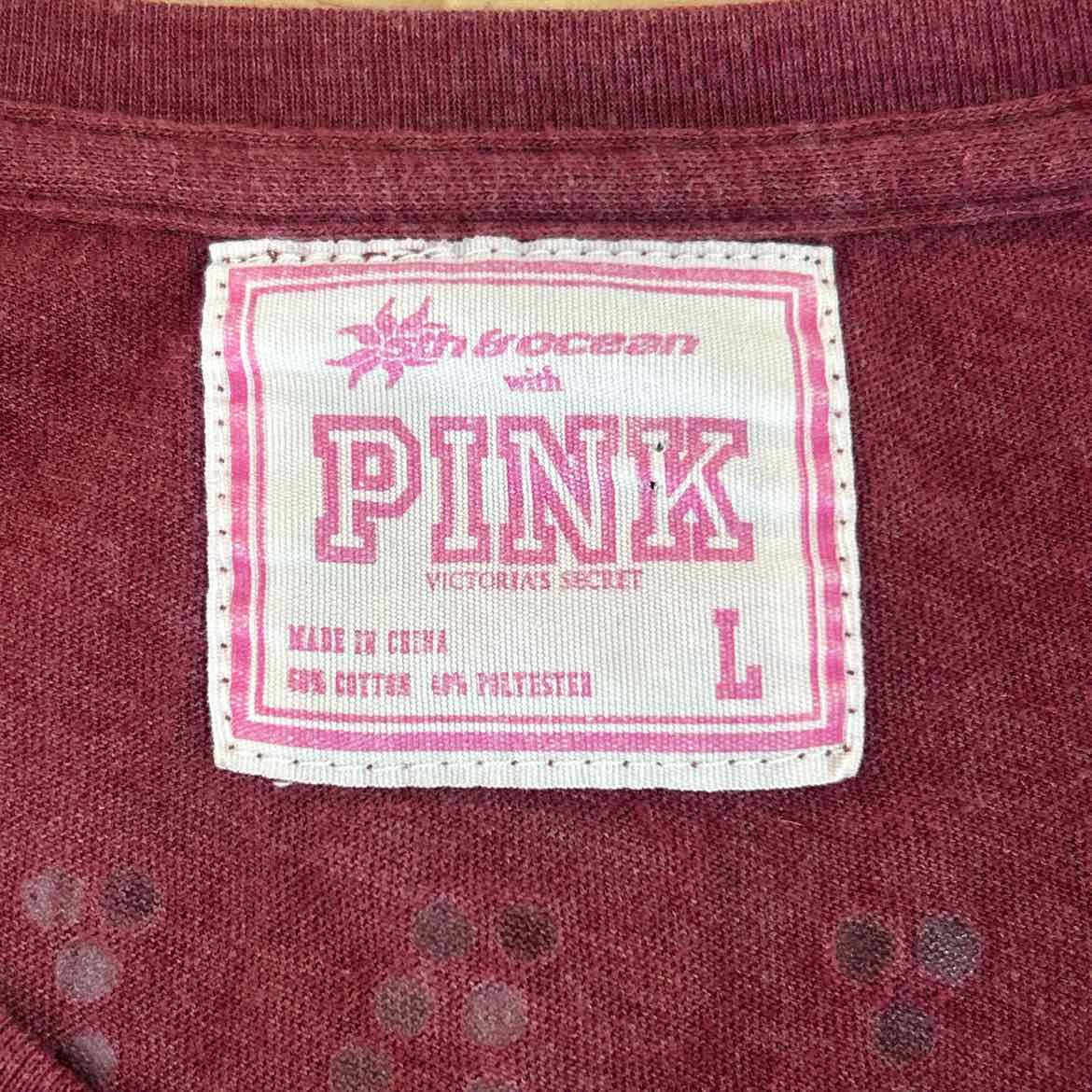 Pink Size L Burgundy Preloved T-Shirt SS