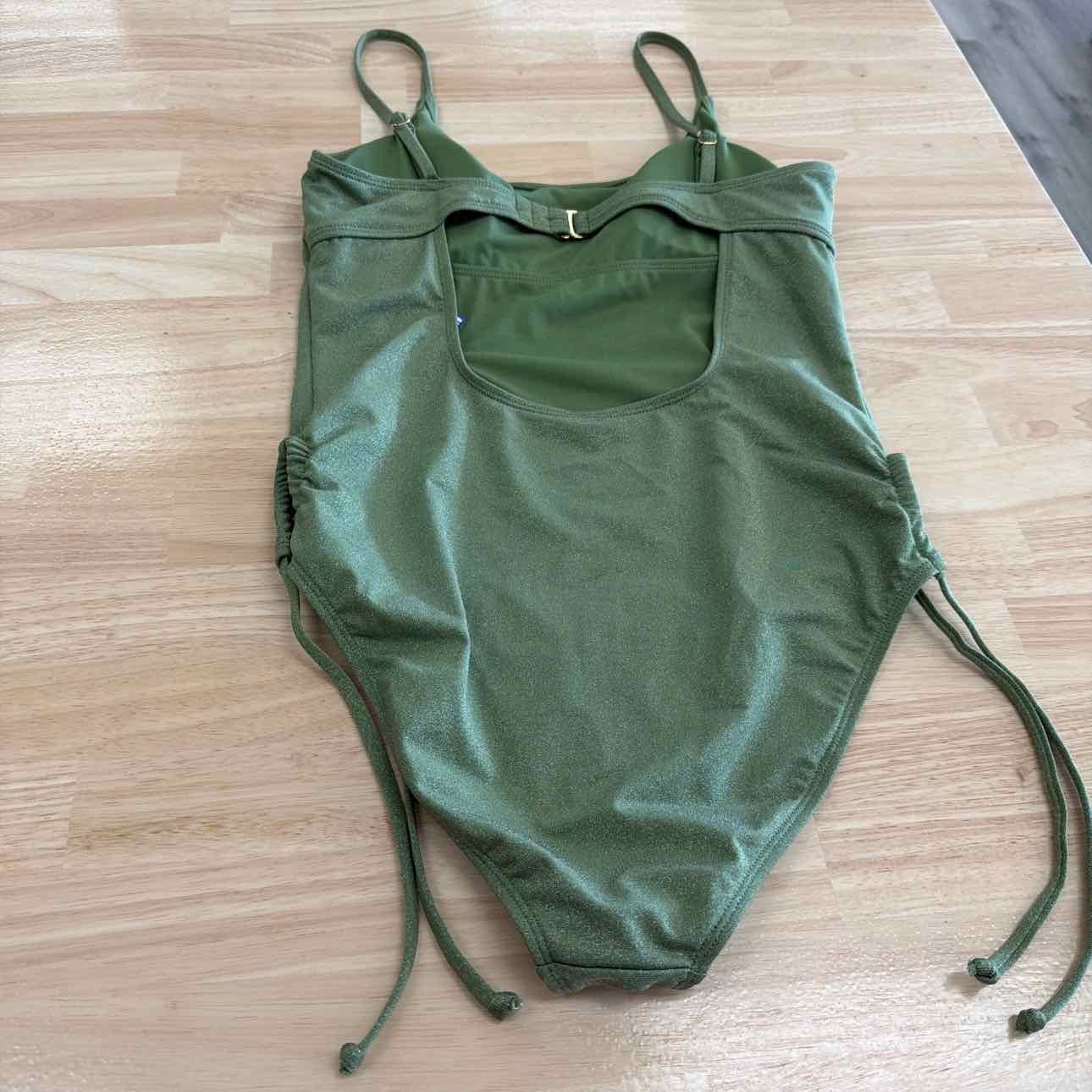 Salt + Cove Juniors' Lurex Open-Back Scoop-Neck One-Piece Swimsuit