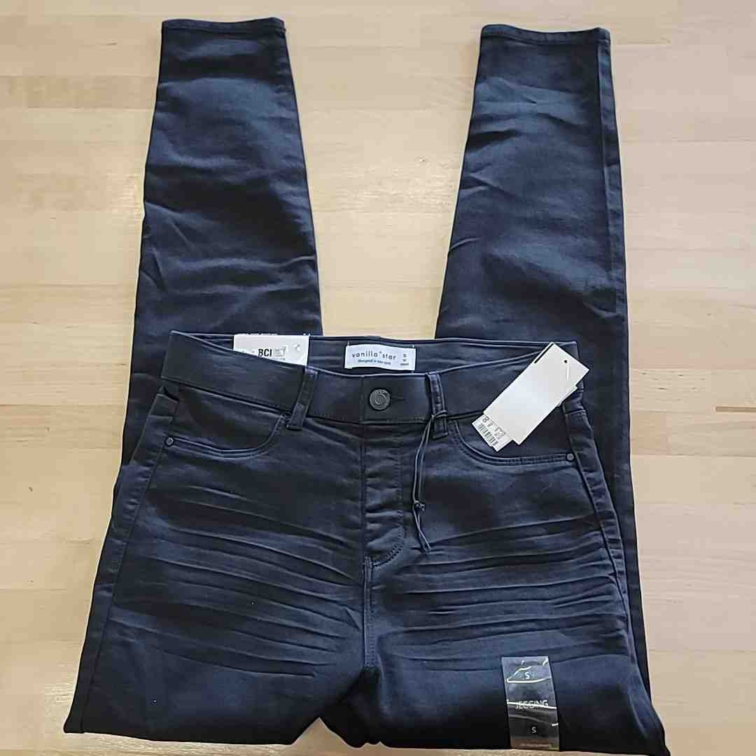 Vanilla Star Size S Black High-Rise Pull-on Jeggings