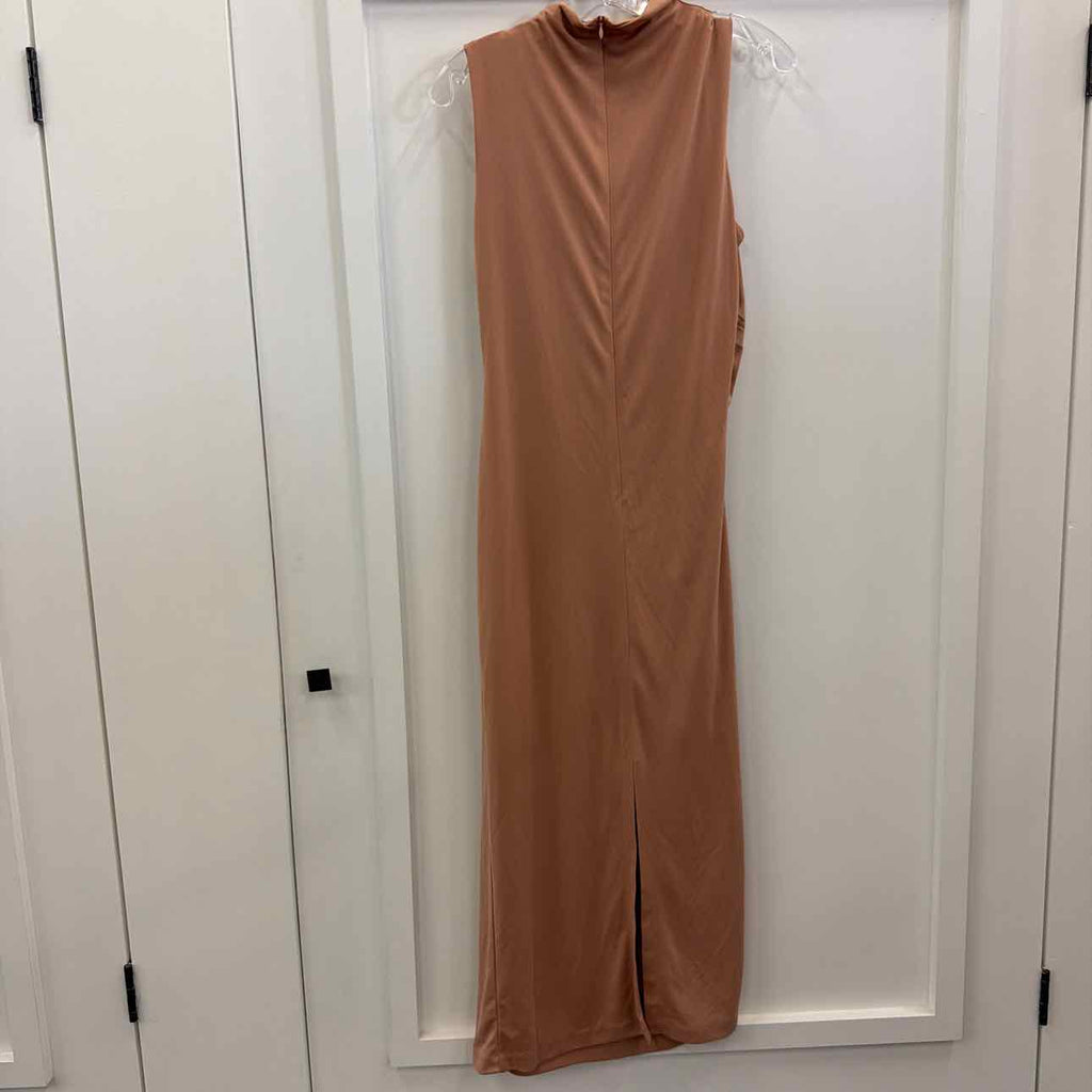 Steve Madden Women's Mo Mock Neck MIDI Dress - Hazelnut