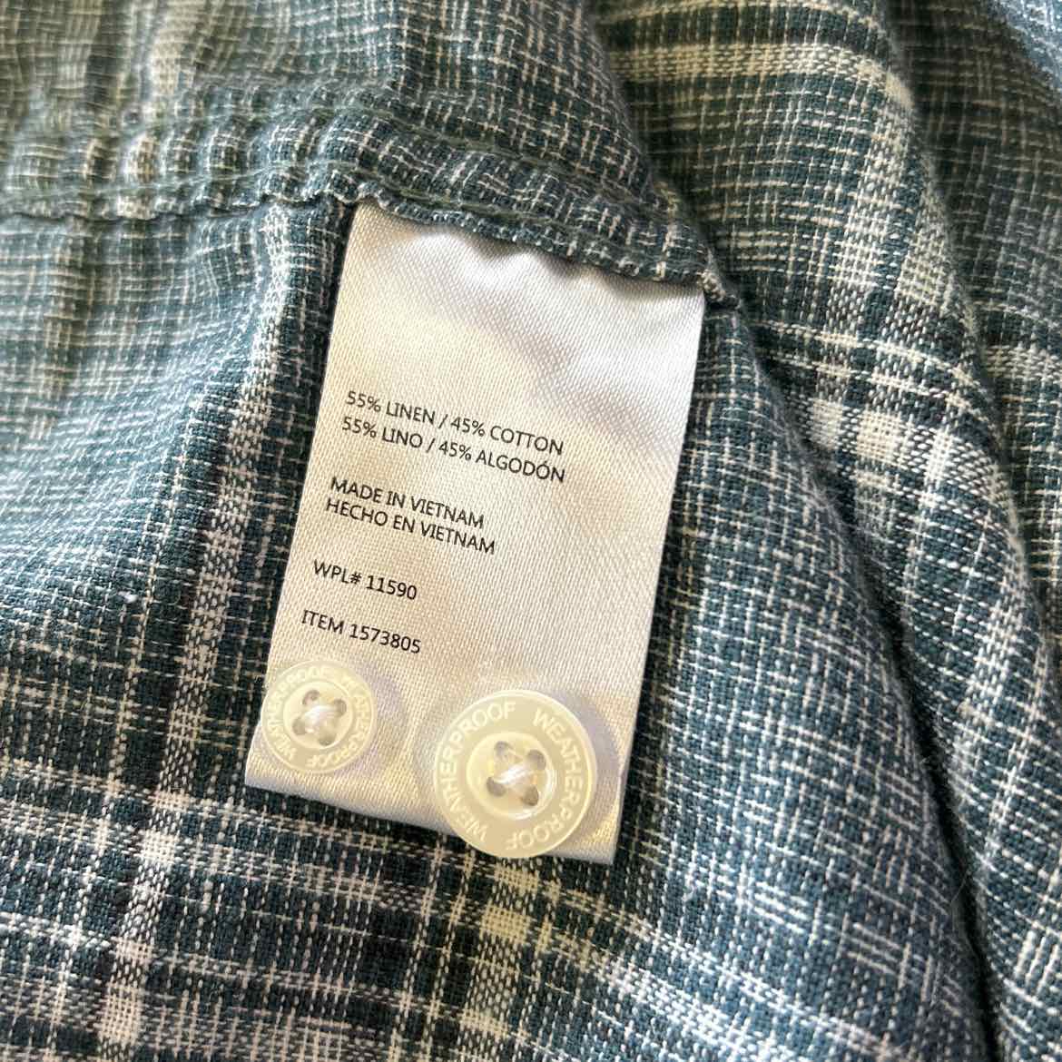 Weatherproof Size L Blue Preloved MENS Button Down Shirt
