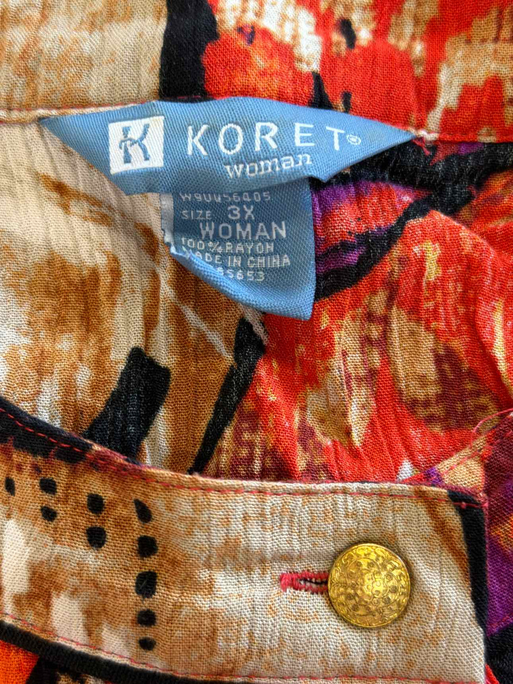 Koret Size 3X Red Long Sleeve