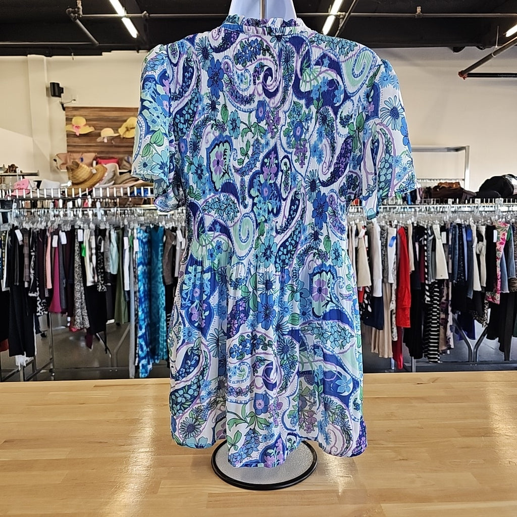 Spence Size L Blue Button Down Shirt