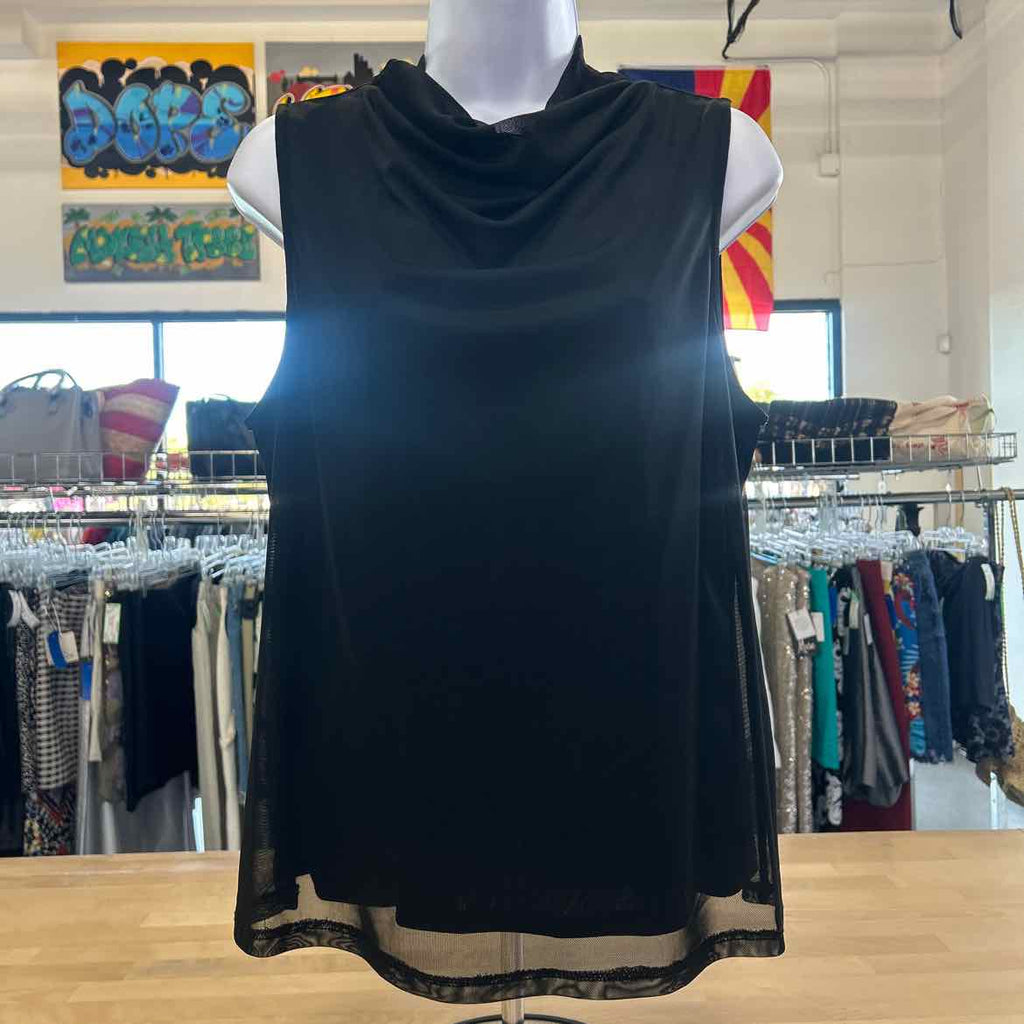 Halogen Size 1 Black Mesh Preloved Sleeveless