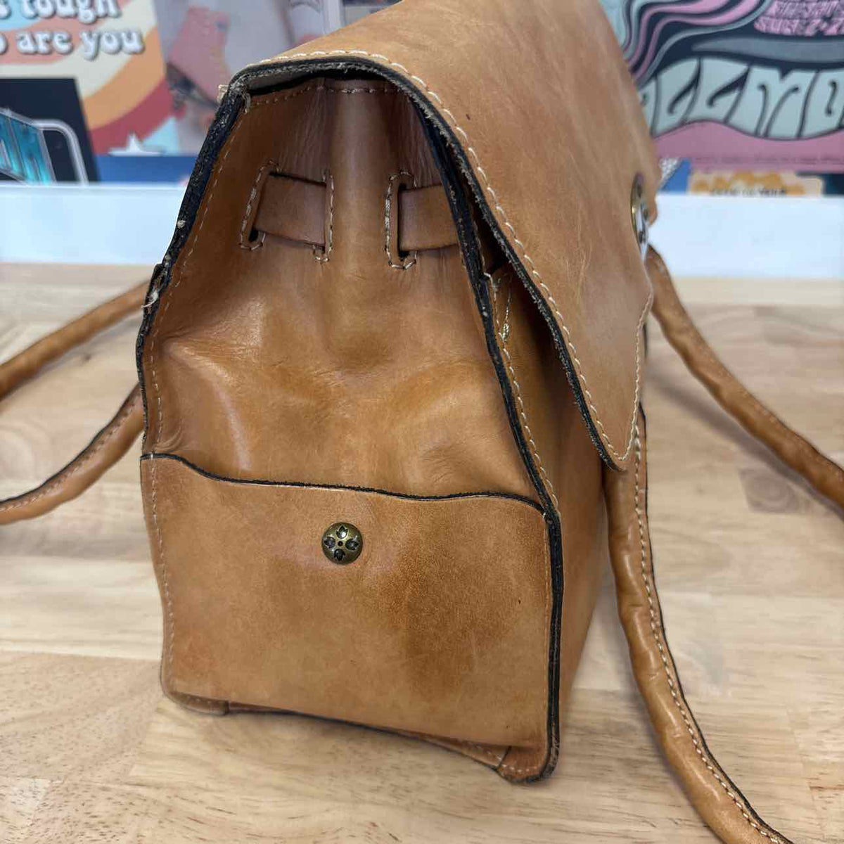 Patricia Nash Tan Leather Preloved Handbag