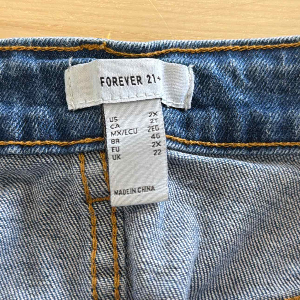 Forever 21 Size 0X Gold Denim Preloved 2 pc sets