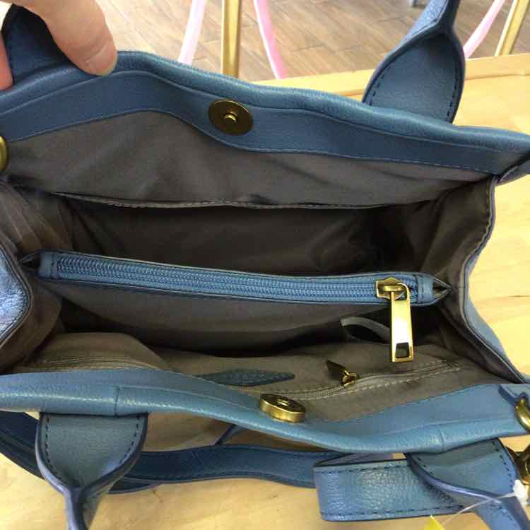 Fossil Blue Leather Totes