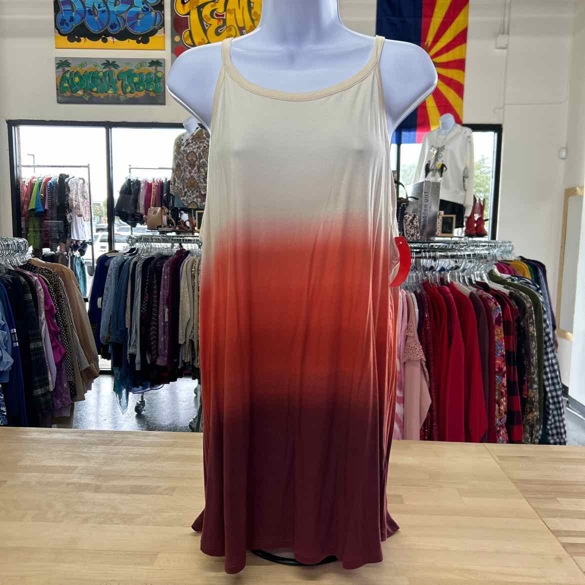 24/7 Size XXL Orange/Red Preloved Tank